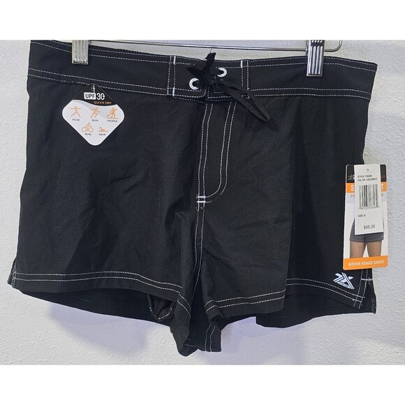 Zero Xposure Women's Size Small Sun Smart Active Woven Board Shorts Black - Picture 1 of 12